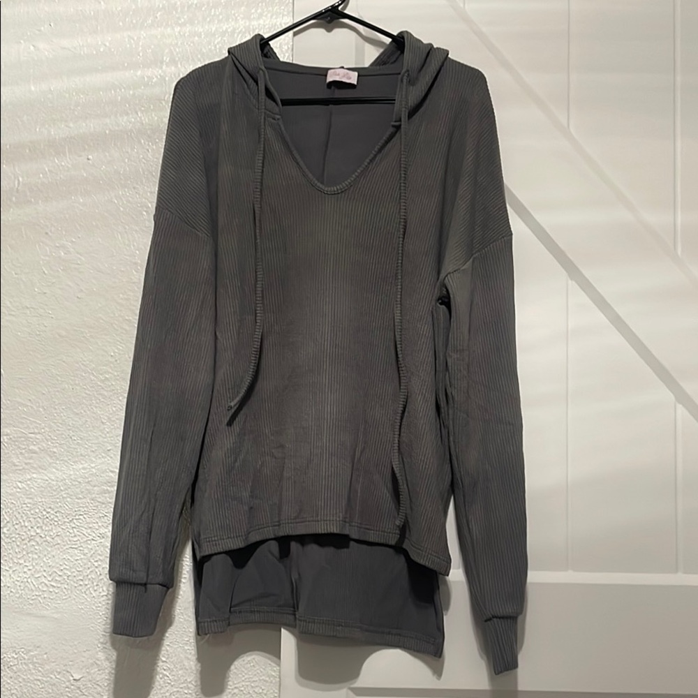 Gray Women's Hoodie Top